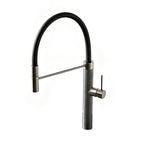 Pull-Down Kitchen Faucet, Matte Gunmetal Finish, 360° Swivel Spout with Spray Head