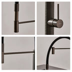 Pull-Down Kitchen Faucet, Matte Gunmetal Finish, 360° Swivel Spout with Spray Head