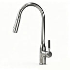 Pull-Down Kitchen Faucet with 360° Swivel Spout, Splash-Free Aerator