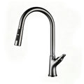 Pull-Down Kitchen Faucet, Solid Brass, Matte Gunmetal Finish, 360° Swivel Spout