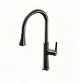 Pull-Down Kitchen Faucet, Solid Brass, Matte Gunmetal Finish with 360° Swivel and Anti-Splash Spray Head