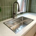 Pull-Down Kitchen Faucet, Solid Brass, Matte Gunmetal Finish with 360° Swivel and Anti-Splash Spray Head