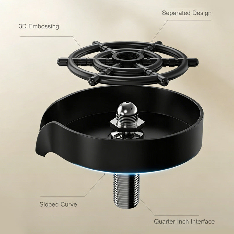 High Pressure Cup Rinser, 304 Stainless Steel, Commercial Grade with Drain Tray