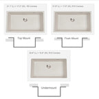 33 in. Single Bowl Quartz Granite Kitchen Sink with X-Groove Drainage, Accessories Included