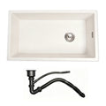 33 in. Single Bowl Quartz Granite Kitchen Sink with Right-Hand Drain