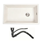 33 in. Single Bowl Quartz Granite Kitchen Sink with Right-Hand Drain