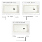 33 in. Single Bowl Quartz Granite Kitchen Sink with Right-Hand Drain