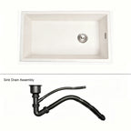 33 in. Single Bowl Quartz Granite Kitchen Sink with Right-Hand Drain