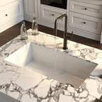 33 in. Single Bowl Quartz Granite Kitchen Sink with Right-Hand Drain