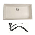 33 in. Single Bowl Quartz Granite Kitchen Sink with Large Basin Design
