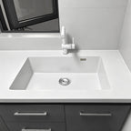 33 in. Single Bowl Quartz Granite Kitchen Sink with Large Basin Design
