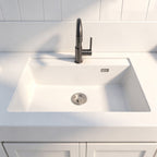 36 in. Single Bowl Quartz Granite Kitchen Sink with Pre-Drilled Faucet Hole