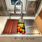 30 in. Drop-In Single Bowl 16 Gauge Stainless Steel Kitchen Sink, Gunmetal Black Workstation Sink