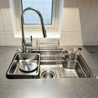 33 in. Single Bowl 304 Stainless Steel Workstation Kitchen Sink, Nano-Coated, with Accessories