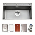 30 in. Single Bowl 304 Stainless Steel Workstation Kitchen Sink with Cutting Board