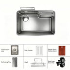 30 in. Single Bowl 304 Stainless Steel Kitchen Sink, Nano-Coated Scratch Resistant Finish