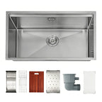 30 in. Single Bowl 304 Stainless Steel Workstation Kitchen Sink