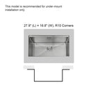 30 in. Single Bowl 304 Stainless Steel Workstation Kitchen Sink