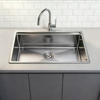 30 in. Single Bowl 304 Stainless Steel Workstation Kitchen Sink
