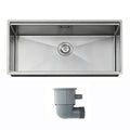 33 in. Single Bowl 304 Stainless Steel Workstation Kitchen Sink with Accessories
