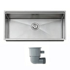 33 in. Single Bowl 304 Stainless Steel Workstation Kitchen Sink with Accessories