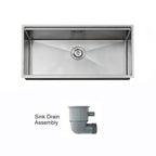 33 in. Single Bowl 304 Stainless Steel Workstation Kitchen Sink with Accessories