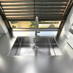33 in. Single Bowl 304 Stainless Steel Workstation Kitchen Sink with Accessories