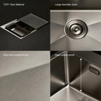 30 in. Single Bowl 304 Stainless Steel Farmhouse Workstation Kitchen Sink, Wide Apron Front
