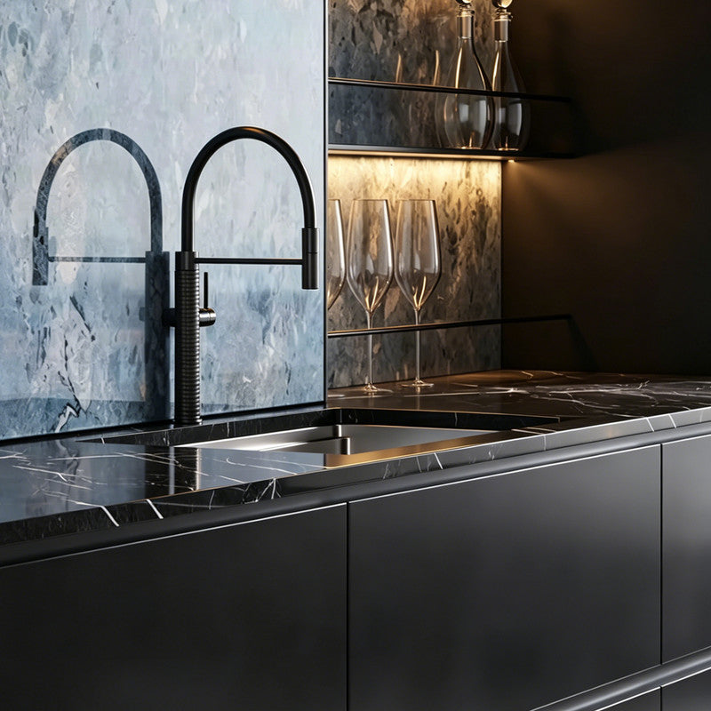33 in. Double Bowl 304 Stainless Steel Kitchen Sink, Brushed Finish