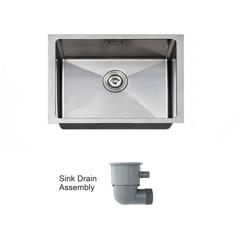 22 in. Single Bowl 304 Stainless Steel Prep Sink with Accessories