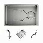30 in. Single Bowl 304 Stainless Steel Kitchen Sink, Nano-Coated Stone Finish with Accessories Set