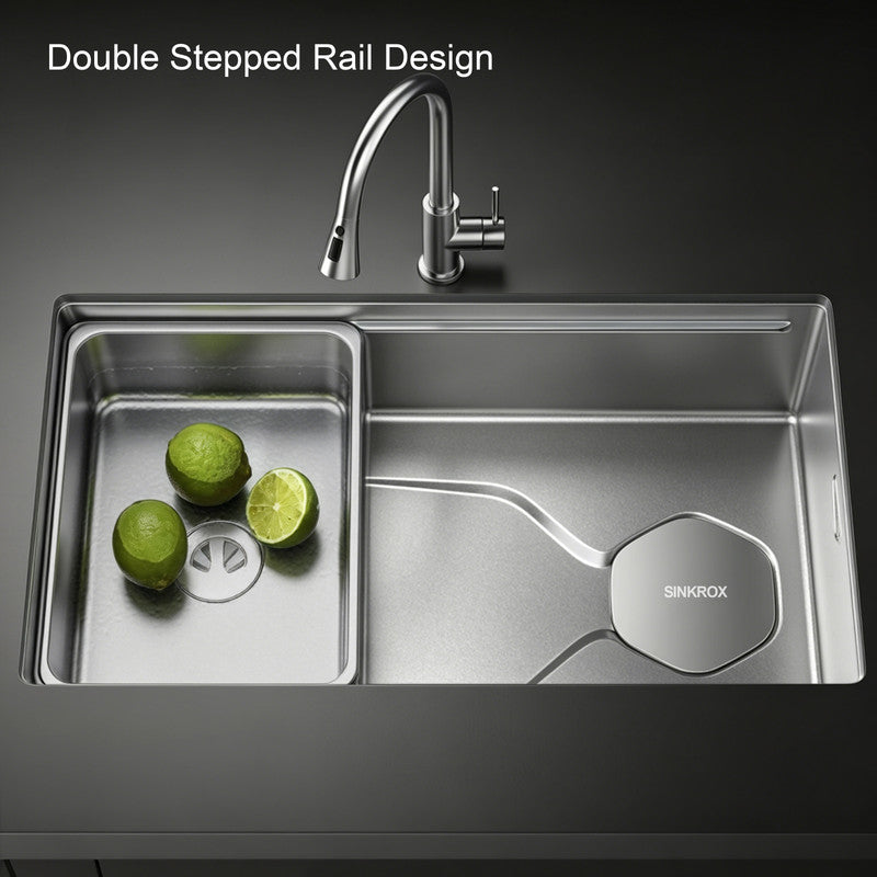 30 in. Single Bowl 304 Stainless Steel Kitchen Sink, Nano-Coated Stone Finish with Accessories Set