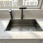 30 in. Single Bowl 304 Stainless Steel Kitchen Sink, Nano-Coated Stone Finish with Accessories Set