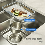 30 in. Single Bowl 304 Stainless Steel Kitchen Sink with Dual Drain Strainer System