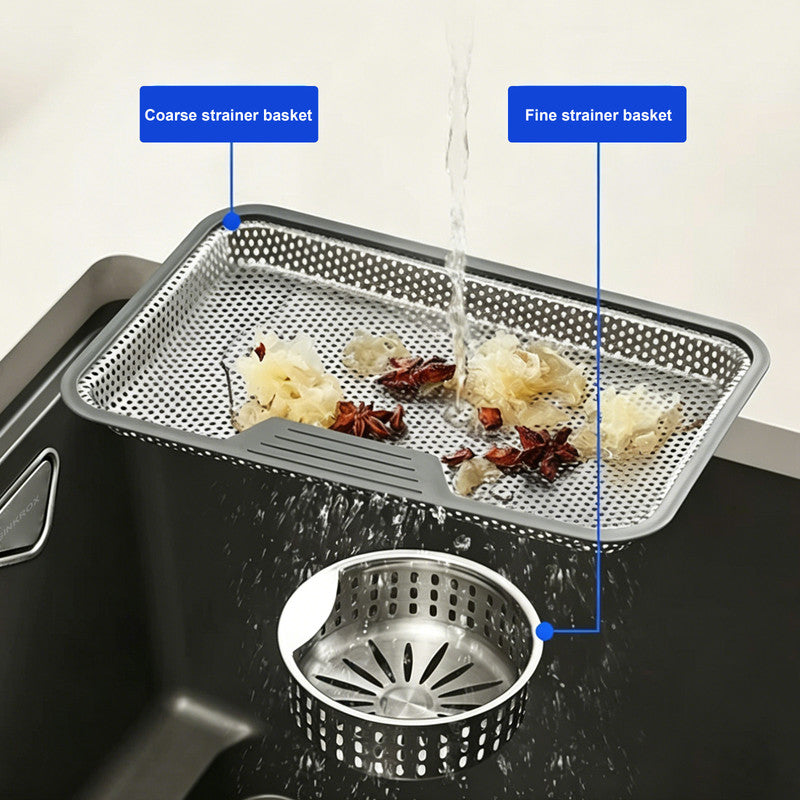 30 in. Single Bowl Quartz Granite Kitchen Sink, Step Workstation Design